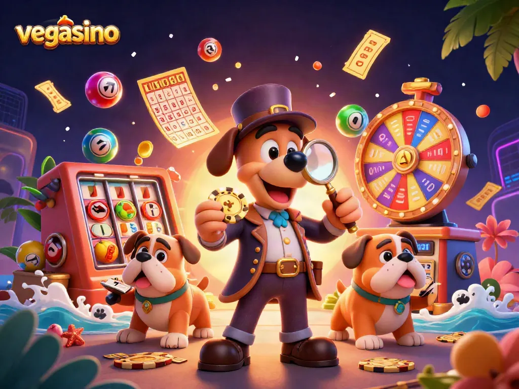 Experience thrilling gameplay at vegasino with vibrant casino elements and dynamic characters.