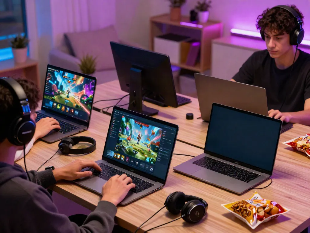 Engaged players on iwin gaming platform enjoying various games in a vibrant online environment.